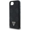 GUESS tok az IPHONE 16e (SE 4 2025) számára, MagSafe kompatibilis GUHMPSE4PGBTMK (Grained PU Hot Stamp Peony Triangle Logo) fekete
