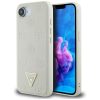 GUESS tok az IPHONE 16e (SE 4 2025) készülékhez, MagSafe kompatibilis GUHMPSE4PGBTME (Grained PU Hot Stamp Peony Triangle Logo) bézs