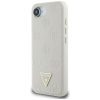 GUESS tok az IPHONE 16e (SE 4 2025) készülékhez, MagSafe kompatibilis GUHMPSE4PGBTME (Grained PU Hot Stamp Peony Triangle Logo) bézs