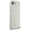 GUESS tok az IPHONE 16e (SE 4 2025) készülékhez, MagSafe kompatibilis GUHMPSE4PGBTME (Grained PU Hot Stamp Peony Triangle Logo) bézs