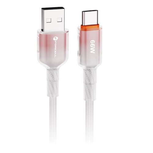 FORCELL F-ENERGY C352 kábel USB A-ról Type C-re QC4.0 3A 66W Gradiens 1 m fehér