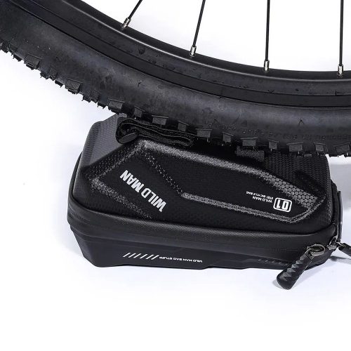 WILDMAN kerékpár kormányra szerelhető utazótáska cipzárral 1L (4 "- 7") XT1 fekete