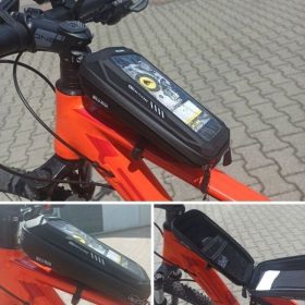   WILDMAN kerékpár kormányra szerelhető utazótáska cipzárral 0,5L (4 "- 7") X3 fekete