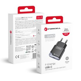   FORCELL F-ENERGY GaN III B135101-E Ultra Slim utazó töltő 1 x Type C + USB A PD QC4.0 3A 35W fekete