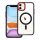 COLOR EDGE MAG COVER case compatible with MagSafe for IPHONE 11 black red