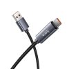 Cable USB A to USB C Hoco 5A with display 1 m X112 black