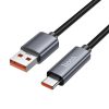 Cable USB A to USB C Hoco 5A with display 1 m X112 black