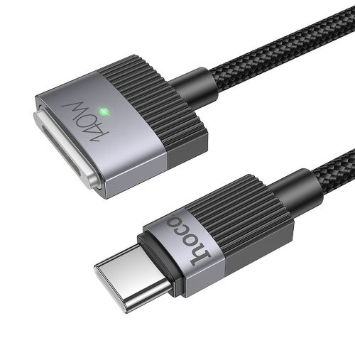 Kábel USB C to Mag3 Hoco 5A 140W mágneses 1,8 m U141 fekete