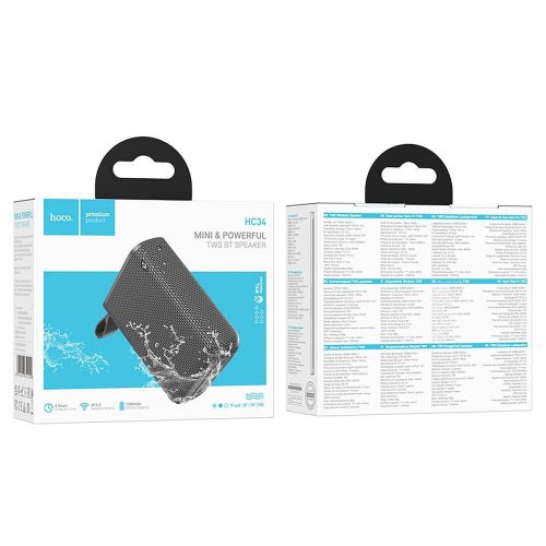 Hangszóró bluetooth Hoco 5W 1200 mAh HC34 szürke