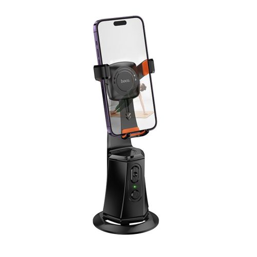 HOCO mobiltelefon tartó 360 fokos automatikus arckövetéssel K26 fekete