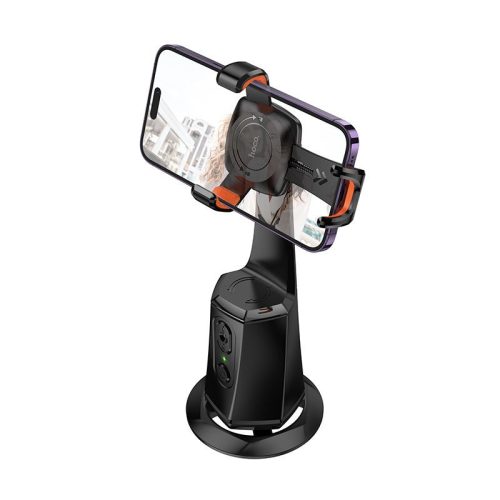 HOCO mobiltelefon tartó 360 fokos automatikus arckövetéssel K26 fekete