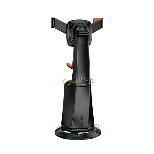 HOCO mobiltelefon tartó 360 fokos automatikus arckövetéssel K26 fekete