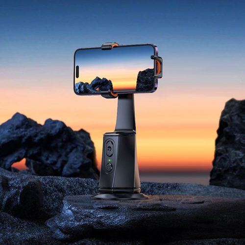 HOCO mobiltelefon tartó 360 fokos automatikus arckövetéssel K26 fekete