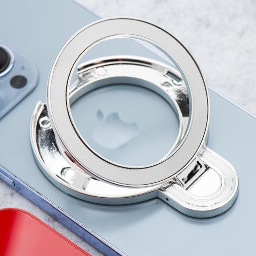 Phone stand CIRCLE - öntapadós - ezüst
