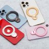 Phone stand CIRCLE - öntapadós - ezüst