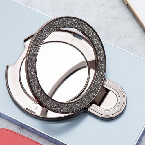Phone stand CIRCLE MIRROR - felragasztható - fekete