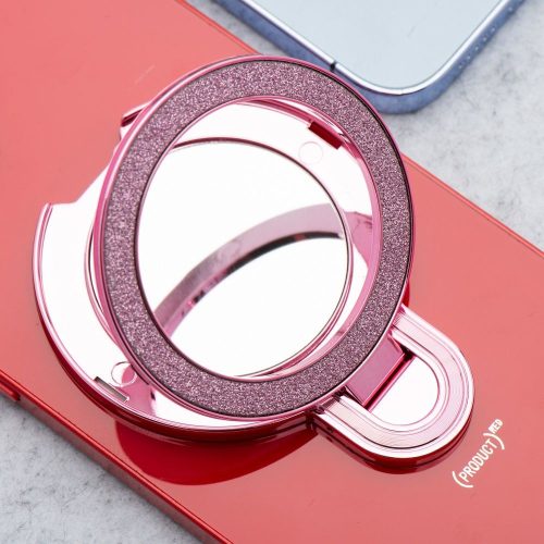 Phone stand CIRCLE MIRROR - felragasztható - rózsaszín