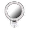 Phone stand CIRCLE MIRROR - öntapadós - ezüst