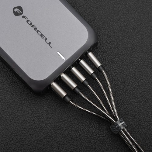 Kábel USB A - USB C Forcell F-Energy QC4.0 3A 66W Fém 1 m C234 ezüst