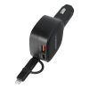 VEGER car charger USB C + cable USB C / Lightning QC PD 84W CC89 black