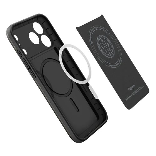 SPIGEN tok THIN FIT MAG kompatibilis a MagSafe-val/vel a IPHONE 17 Pro Max fekete