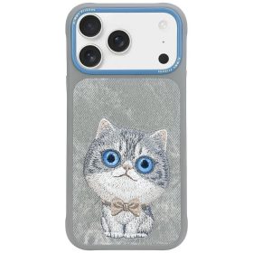 NIMMY tok BIG EYED PET 2.0 Macska IPHONE 17 Pro Max szürke