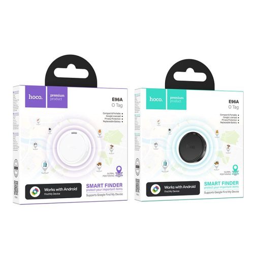 Lokátor kompatibilis a Google Find My Device Hoco E96A fehér