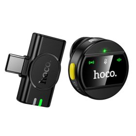 Vezeték nélküli mikrofon USB C Hoco L21 fekete