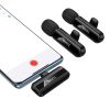 Vezeték nélküli dupla mikrofon Lightning / USB C Hoco L20A fekete