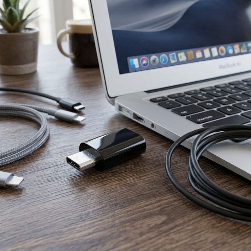 Adapter Type C to Micro USB Blue Star - black