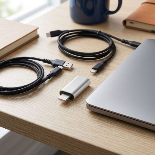 Adapter Type C to Lightning Blue Star - white