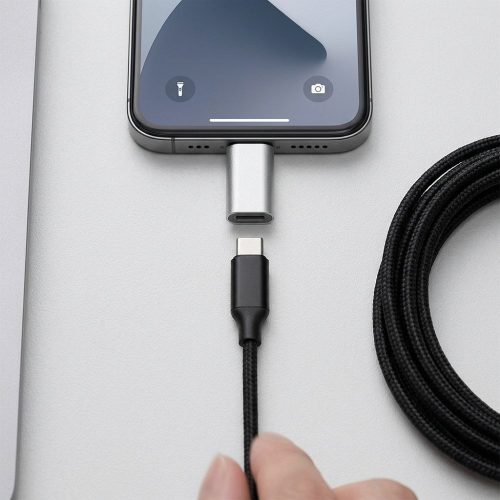 Adapter Type C to Lightning Blue Star - white