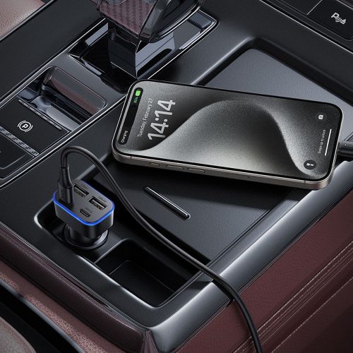 Car charger Hoco 2xUSB A + 2xUSB C PD QC3.0 42W Z63 black