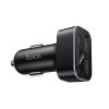 Car charger Hoco with LCD 2xUSB A + 1xUSB C PD QC3.0 42W Z63A black