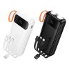 Powerbank Hoco 20000 mAh 2A with built-in cables USB A + USB C+ Lightning + Micro USB and double light J151A black