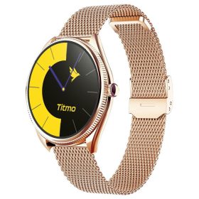   Smartwatch TITMO O-170 (AMOLED, bluetooth call, stainless steal gold mesh strap) gold