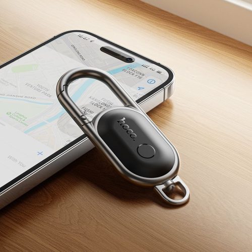Helymeghatározó, kompatibilis az Apple Find My Hoco E91J fekete