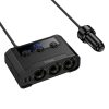 Car charger Hoco 2xUSB A + 2xUSB C+3x cigarette lighter ports PD QC3.0 240W Z64 black