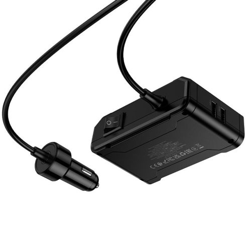 Car charger Hoco 2xUSB A + 2xUSB C+3x cigarette lighter ports PD QC3.0 240W Z64 black