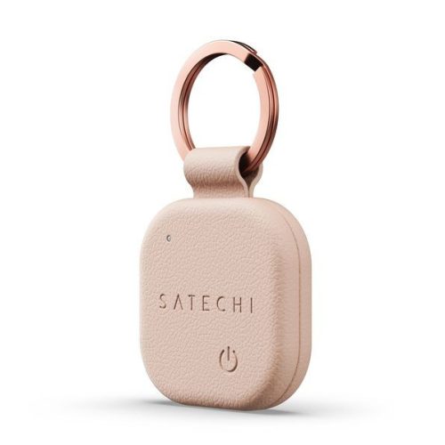 Locator compatible with Apple Find My Satechi Keychain shape Vegan Leather ST-LKCFR desert rose