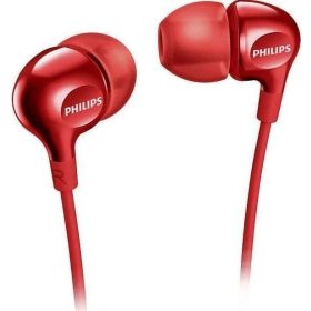 Wired eaphones jack 3,5 mm PHILIPS SHE3555RD red