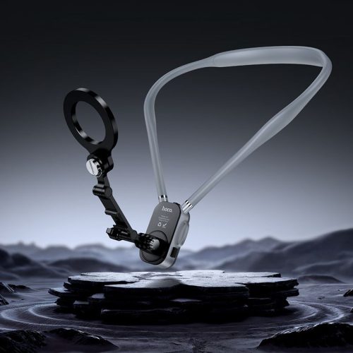 Neck magnetic phone holder Hoco K31 black gray
