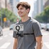 Neck magnetic phone holder Hoco K31 black gray
