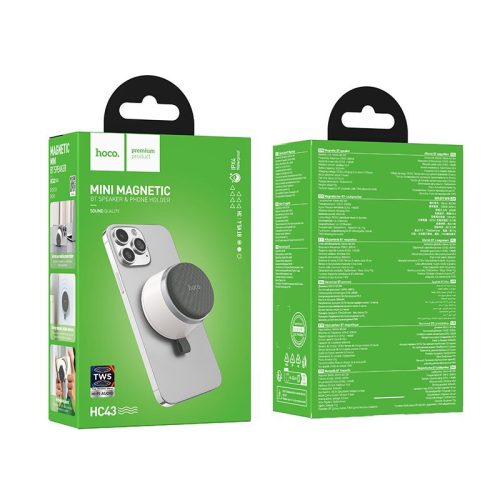 Speaker bluetooth 8W 3h Hoco with built-in magnet block HC43 white