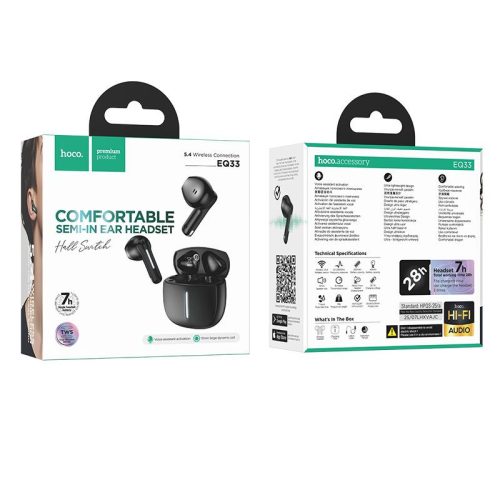 Wireless earphones Hoco TWS EQ33 black