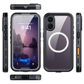   Waterproof case SHELLBOX DOT compatible with MagSafe for IPHONE 17 black