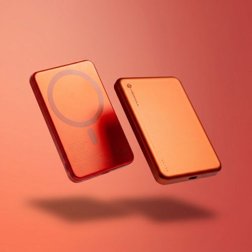 Powerbank compatible with MagSafe Forcell F-Energy Slim F5K9 QC4.0 PD3.0 15W 5000 mAh orange