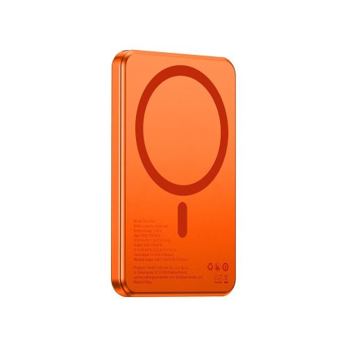 Powerbank compatible with MagSafe Forcell F-Energy Slim F5K9 QC4.0 PD3.0 15W 5000 mAh orange