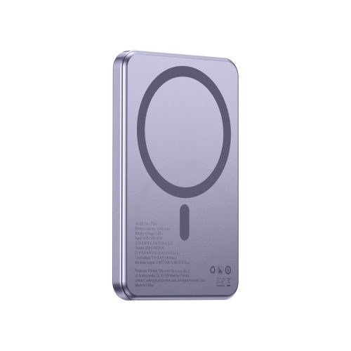 Powerbank compatible with MagSafe Forcell F-Energy Slim F5K9 QC4.0 PD3.0 15W 5000 mAh purple
