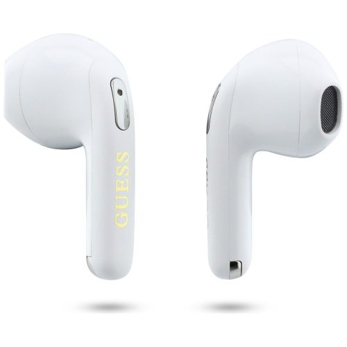 Wireless earphones Guess TWS GUTWSA15HETH (Small Round Script Print) white